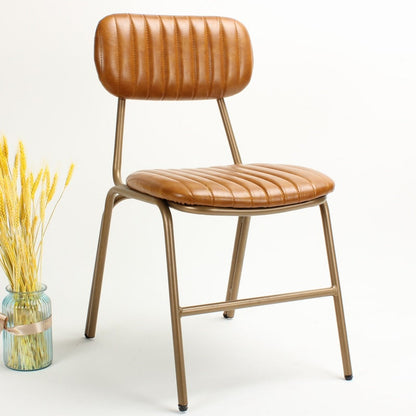 Industrial Style Upholstered Armless Dining Chairs Open Back Dining Side Chairs for Kitchen Yellow 1 Piece Clearhalo ' kitchen&dining_furn' 'Dining Chairs' 'Dining Tables & Seating' 'dining_chair' 'Furniture' 'furniture_dining_chair' 'Kitchen & Dining Furniture' 'kitchen' 4140456