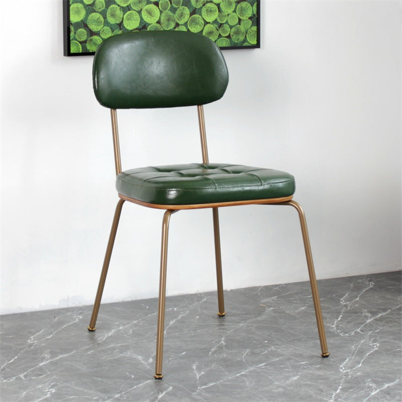 Industrial Style Upholstered Armless Dining Chairs Open Back Dining Side Chairs for Kitchen Green 1 Piece Clearhalo ' kitchen&dining_furn' 'Dining Chairs' 'Dining Tables & Seating' 'dining_chair' 'Furniture' 'furniture_dining_chair' 'Kitchen & Dining Furniture' 'kitchen' 4140462