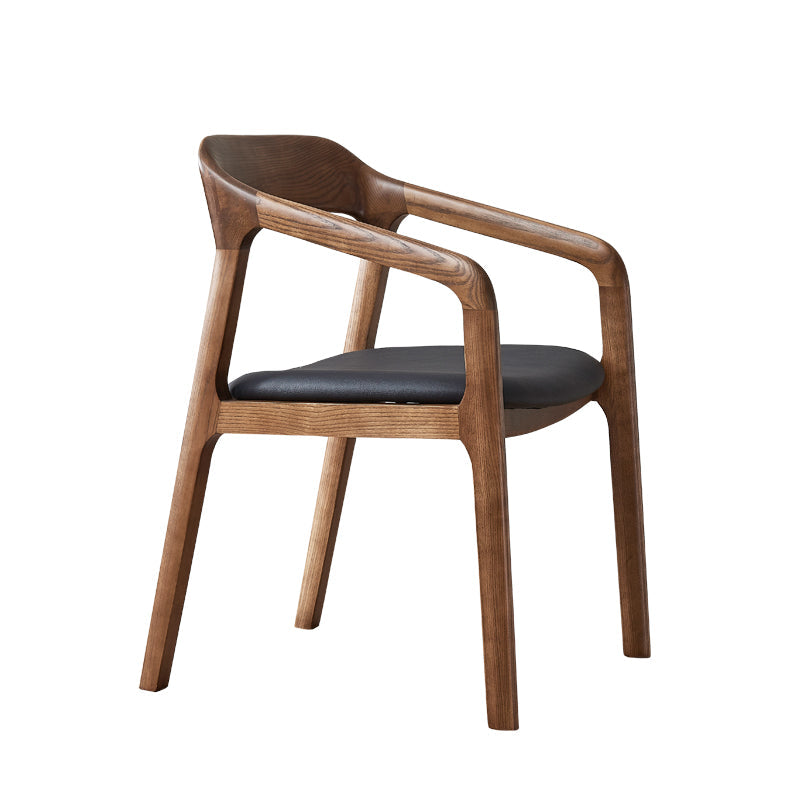 Traditional Style Ash Wood Chair Set Kitchen Open Back Dining Arm Chairs Black 1 Piece Clearhalo ' kitchen&dining_furn' 'Dining Chairs' 'Dining Tables & Seating' 'dining_chair' 'furn' 'furn_dining_chair' 'Furniture' 'furniture_dining_chair' 'Kitchen & Dining Furniture' 'kitchen' 4140467