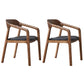 Traditional Style Ash Wood Chair Set Kitchen Open Back Dining Arm Chairs Black 2 Piece Set Clearhalo ' kitchen&dining_furn' 'Dining Chairs' 'Dining Tables & Seating' 'dining_chair' 'furn' 'furn_dining_chair' 'Furniture' 'furniture_dining_chair' 'Kitchen & Dining Furniture' 'kitchen' 4140469