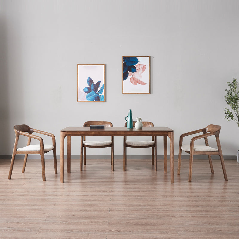 Traditional Style Ash Wood Chair Set Kitchen Open Back Dining Arm Chairs Clearhalo ' kitchen&dining_furn' 'Dining Chairs' 'Dining Tables & Seating' 'dining_chair' 'furn' 'furn_dining_chair' 'Furniture' 'furniture_dining_chair' 'Kitchen & Dining Furniture' 'kitchen' 4140470