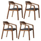 Traditional Style Ash Wood Chair Set Kitchen Open Back Dining Arm Chairs Black 4 Piece Set Clearhalo ' kitchen&dining_furn' 'Dining Chairs' 'Dining Tables & Seating' 'dining_chair' 'furn' 'furn_dining_chair' 'Furniture' 'furniture_dining_chair' 'Kitchen & Dining Furniture' 'kitchen' 4140471