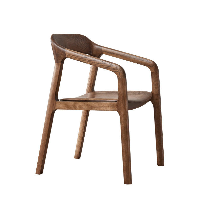 Traditional Style Ash Wood Chair Set Kitchen Open Back Dining Arm Chairs Clearhalo ' kitchen&dining_furn' 'Dining Chairs' 'Dining Tables & Seating' 'dining_chair' 'furn' 'furn_dining_chair' 'Furniture' 'furniture_dining_chair' 'Kitchen & Dining Furniture' 'kitchen' 4140474