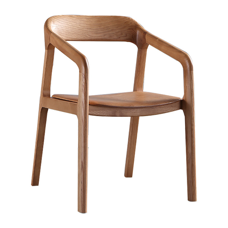 Traditional Style Ash Wood Chair Set Kitchen Open Back Dining Arm Chairs Light Brown 1 Piece Clearhalo ' kitchen&dining_furn' 'Dining Chairs' 'Dining Tables & Seating' 'dining_chair' 'furn' 'furn_dining_chair' 'Furniture' 'furniture_dining_chair' 'Kitchen & Dining Furniture' 'kitchen' 4140479