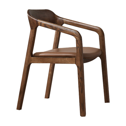 Traditional Style Ash Wood Chair Set Kitchen Open Back Dining Arm Chairs Coffee 1 Piece Clearhalo ' kitchen&dining_furn' 'Dining Chairs' 'Dining Tables & Seating' 'dining_chair' 'furn' 'furn_dining_chair' 'Furniture' 'furniture_dining_chair' 'Kitchen & Dining Furniture' 'kitchen' 4140484