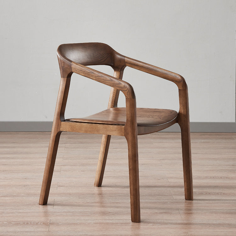 Traditional Style Ash Wood Chair Set Kitchen Open Back Dining Arm Chairs Clearhalo ' kitchen&dining_furn' 'Dining Chairs' 'Dining Tables & Seating' 'dining_chair' 'furn' 'furn_dining_chair' 'Furniture' 'furniture_dining_chair' 'Kitchen & Dining Furniture' 'kitchen' 4140489