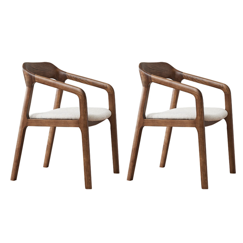 Traditional Style Ash Wood Chair Set Kitchen Open Back Dining Arm Chairs Beige 2 Piece Set Clearhalo ' kitchen&dining_furn' 'Dining Chairs' 'Dining Tables & Seating' 'dining_chair' 'furn' 'furn_dining_chair' 'Furniture' 'furniture_dining_chair' 'Kitchen & Dining Furniture' 'kitchen' 4140493