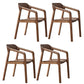 Traditional Style Ash Wood Chair Set Kitchen Open Back Dining Arm Chairs Walnut 4 Piece Set Clearhalo ' kitchen&dining_furn' 'Dining Chairs' 'Dining Tables & Seating' 'dining_chair' 'furn' 'furn_dining_chair' 'Furniture' 'furniture_dining_chair' 'Kitchen & Dining Furniture' 'kitchen' 4140497