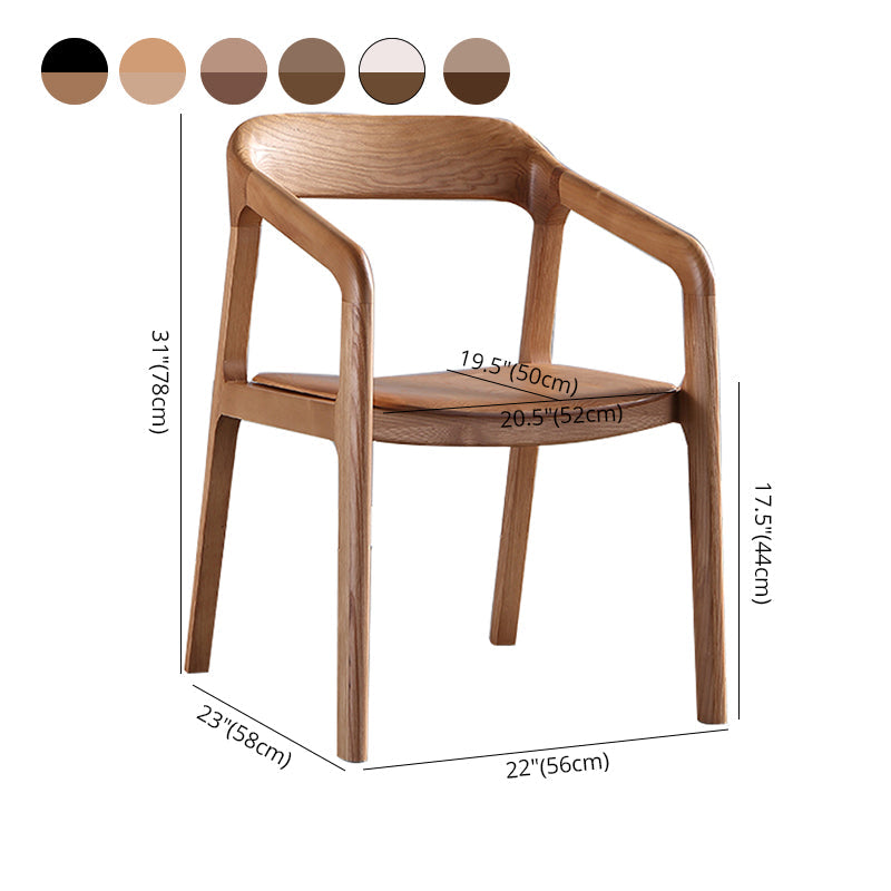 Traditional Style Ash Wood Chair Set Kitchen Open Back Dining Arm Chairs Clearhalo ' kitchen&dining_furn' 'Dining Chairs' 'Dining Tables & Seating' 'dining_chair' 'furn' 'furn_dining_chair' 'Furniture' 'furniture_dining_chair' 'Kitchen & Dining Furniture' 'kitchen' 4140498