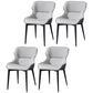 Modern Design Wingback Dining Arm Chairs Leather Dining Chairs (Set of 4) Grey Clearhalo ' kitchen&dining_furn' 'Dining Chairs' 'Dining Tables & Seating' 'dining_chair' 'furn' 'furn_dining_chair' 'Furniture' 'furniture_dining_chair' 'Kitchen & Dining Furniture' 'kitchen' 4140500