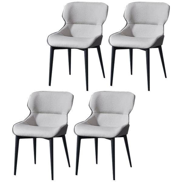 Modern Design Wingback Dining Arm Chairs Leather Dining Chairs (Set of 4) Grey Clearhalo ' kitchen&dining_furn' 'Dining Chairs' 'Dining Tables & Seating' 'dining_chair' 'furn' 'furn_dining_chair' 'Furniture' 'furniture_dining_chair' 'Kitchen & Dining Furniture' 'kitchen' 4140500