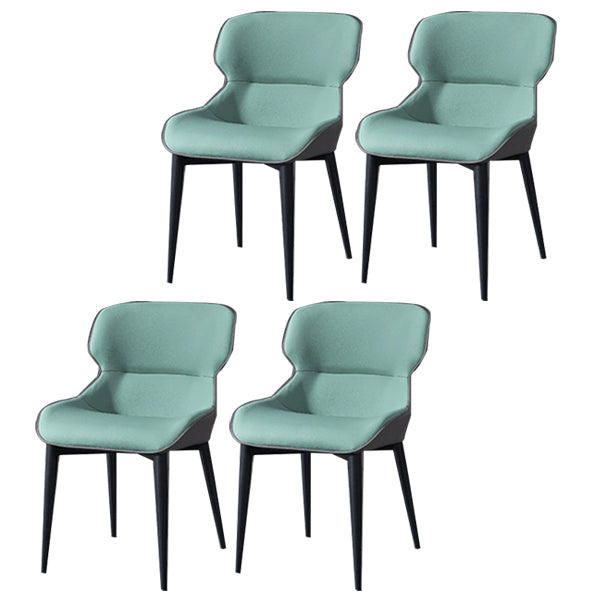 Modern Design Wingback Dining Arm Chairs Leather Dining Chairs (Set of 4) Light Green Clearhalo ' kitchen&dining_furn' 'Dining Chairs' 'Dining Tables & Seating' 'dining_chair' 'furn' 'furn_dining_chair' 'Furniture' 'furniture_dining_chair' 'Kitchen & Dining Furniture' 'kitchen' 4140503