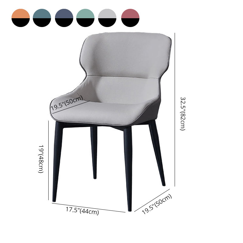 Modern Design Wingback Dining Arm Chairs Leather Dining Chairs (Set of 4) Clearhalo ' kitchen&dining_furn' 'Dining Chairs' 'Dining Tables & Seating' 'dining_chair' 'furn' 'furn_dining_chair' 'Furniture' 'furniture_dining_chair' 'Kitchen & Dining Furniture' 'kitchen' 4140517