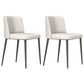 Industrial Style Upholstered Armless Dining Chairs Solid Back Dining Chairs (Set of 2) Beige Clearhalo ' kitchen&dining_furn' 'Dining Chairs' 'Dining Tables & Seating' 'dining_chair' 'furn' 'furn_dining_chair' 'Furniture' 'furniture_dining_chair' 'Kitchen & Dining Furniture' 'kitchen' 4140524