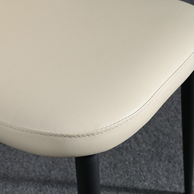 Industrial Style Upholstered Armless Dining Chairs Solid Back Dining Chairs (Set of 2) Clearhalo ' kitchen&dining_furn' 'Dining Chairs' 'Dining Tables & Seating' 'dining_chair' 'furn' 'furn_dining_chair' 'Furniture' 'furniture_dining_chair' 'Kitchen & Dining Furniture' 'kitchen' 4140531