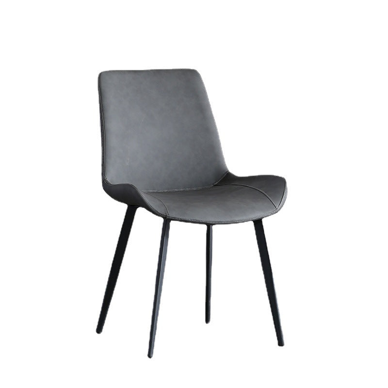 Industrial Style Arm Side Chairs Leather Solid Back Dining Chairs for Kitchen (Set of 4) Clearhalo ' kitchen&dining_furn' 'Dining Chairs' 'Dining Tables & Seating' 'dining_chair' 'furn' 'furn_dining_chair' 'Furniture' 'furniture_dining_chair' 'Kitchen & Dining Furniture' 'kitchen' 4140544