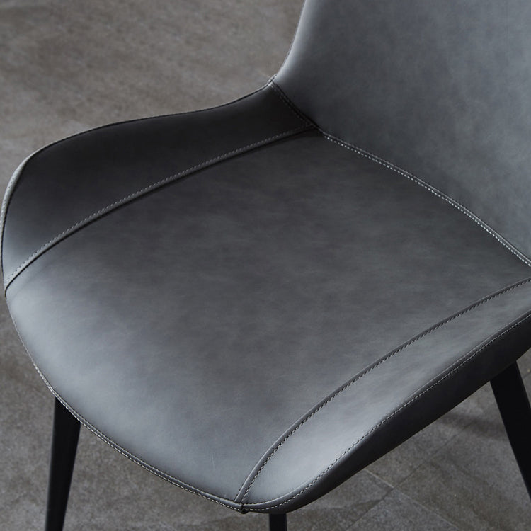 Industrial Style Arm Side Chairs Leather Solid Back Dining Chairs for Kitchen (Set of 4) Clearhalo ' kitchen&dining_furn' 'Dining Chairs' 'Dining Tables & Seating' 'dining_chair' 'furn' 'furn_dining_chair' 'Furniture' 'furniture_dining_chair' 'Kitchen & Dining Furniture' 'kitchen' 4140547