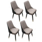 Scandinavian Style Leather Dining Armless Chairs Parsons Upholstered Chair (Set of 4) Black-Gray Clearhalo ' kitchen&dining_furn' 'Dining Chairs' 'Dining Tables & Seating' 'dining_chair' 'furn' 'furn_dining_chair' 'Furniture' 'furniture_dining_chair' 'Kitchen & Dining Furniture' 'kitchen' 4140571