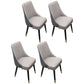Scandinavian Style Leather Dining Armless Chairs Parsons Upholstered Chair (Set of 4) Light Gray-Black Clearhalo ' kitchen&dining_furn' 'Dining Chairs' 'Dining Tables & Seating' 'dining_chair' 'furn' 'furn_dining_chair' 'Furniture' 'furniture_dining_chair' 'Kitchen & Dining Furniture' 'kitchen' 4140578