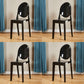 Scandinavian Style Dining Side Chair Open Back Plastic Dining Armless Chairs (Set of 4) Black Clearhalo ' kitchen&dining_furn' 'Dining Chairs' 'Dining Tables & Seating' 'dining_chair' 'furn' 'furn_dining_chair' 'Furniture' 'furniture_dining_chair' 'Kitchen & Dining Furniture' 'kitchen' 4140594