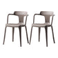 Contemporary Style Plastic Chair Kitchen Slat Back Arm Chairs (Set of 2) Grey Clearhalo ' kitchen&dining_furn' 'Dining Chairs' 'Dining Tables & Seating' 'dining_chair' 'furn' 'furn_dining_chair' 'Furniture' 'furniture_dining_chair' 'Kitchen & Dining Furniture' 'kitchen' 4140608