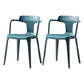Contemporary Style Plastic Chair Kitchen Slat Back Arm Chairs (Set of 2) Blue Clearhalo ' kitchen&dining_furn' 'Dining Chairs' 'Dining Tables & Seating' 'dining_chair' 'furn' 'furn_dining_chair' 'Furniture' 'furniture_dining_chair' 'Kitchen & Dining Furniture' 'kitchen' 4140612