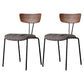 Industrial Style Dining Chairs Kitchen Armless Side Chairs with Metal Legs Dark Gray 2 Piece Set Clearhalo ' kitchen&dining_furn' 'Dining Chairs' 'Dining Tables & Seating' 'dining_chair' 'furn' 'furn_dining_chair' 'Furniture' 'furniture_dining_chair' 'Kitchen & Dining Furniture' 'kitchen' 4140624