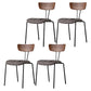 Industrial Style Dining Chairs Kitchen Armless Side Chairs with Metal Legs Dark Gray 4 Piece Set Clearhalo ' kitchen&dining_furn' 'Dining Chairs' 'Dining Tables & Seating' 'dining_chair' 'furn' 'furn_dining_chair' 'Furniture' 'furniture_dining_chair' 'Kitchen & Dining Furniture' 'kitchen' 4140625