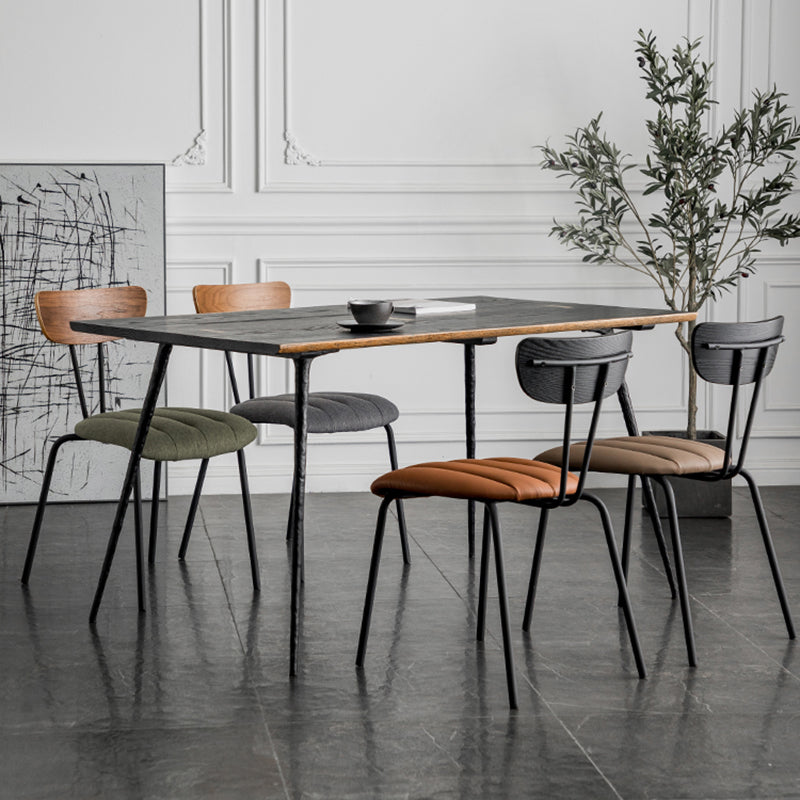 Industrial Style Dining Chairs Kitchen Armless Side Chairs with Metal Legs Clearhalo ' kitchen&dining_furn' 'Dining Chairs' 'Dining Tables & Seating' 'dining_chair' 'furn' 'furn_dining_chair' 'Furniture' 'furniture_dining_chair' 'Kitchen & Dining Furniture' 'kitchen' 4140628