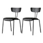 Industrial Style Dining Chairs Kitchen Armless Side Chairs with Metal Legs Black 2 Piece Set Clearhalo ' kitchen&dining_furn' 'Dining Chairs' 'Dining Tables & Seating' 'dining_chair' 'furn' 'furn_dining_chair' 'Furniture' 'furniture_dining_chair' 'Kitchen & Dining Furniture' 'kitchen' 4140629