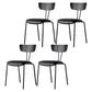 Industrial Style Dining Chairs Kitchen Armless Side Chairs with Metal Legs Black 4 Piece Set Clearhalo ' kitchen&dining_furn' 'Dining Chairs' 'Dining Tables & Seating' 'dining_chair' 'furn' 'furn_dining_chair' 'Furniture' 'furniture_dining_chair' 'Kitchen & Dining Furniture' 'kitchen' 4140632
