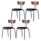 Industrial Style Dining Chairs Kitchen Armless Side Chairs with Metal Legs Dark Coffee 4 Piece Set Clearhalo ' kitchen&dining_furn' 'Dining Chairs' 'Dining Tables & Seating' 'dining_chair' 'furn' 'furn_dining_chair' 'Furniture' 'furniture_dining_chair' 'Kitchen & Dining Furniture' 'kitchen' 4140642