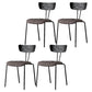 Industrial Style Dining Chairs Kitchen Armless Side Chairs with Metal Legs Dark Gray-Black 4 Piece Set Clearhalo ' kitchen&dining_furn' 'Dining Chairs' 'Dining Tables & Seating' 'dining_chair' 'furn' 'furn_dining_chair' 'Furniture' 'furniture_dining_chair' 'Kitchen & Dining Furniture' 'kitchen' 4140645