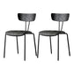 Industrial Style Dining Chairs Kitchen Armless Side Chairs with Metal Legs Light Gray-Black 2 Piece Set Clearhalo ' kitchen&dining_furn' 'Dining Chairs' 'Dining Tables & Seating' 'dining_chair' 'furn' 'furn_dining_chair' 'Furniture' 'furniture_dining_chair' 'Kitchen & Dining Furniture' 'kitchen' 4140647