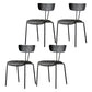Industrial Style Dining Chairs Kitchen Armless Side Chairs with Metal Legs Light Gray-Black 4 Piece Set Clearhalo ' kitchen&dining_furn' 'Dining Chairs' 'Dining Tables & Seating' 'dining_chair' 'furn' 'furn_dining_chair' 'Furniture' 'furniture_dining_chair' 'Kitchen & Dining Furniture' 'kitchen' 4140648