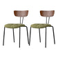 Industrial Style Dining Chairs Kitchen Armless Side Chairs with Metal Legs Green 2 Piece Set Clearhalo ' kitchen&dining_furn' 'Dining Chairs' 'Dining Tables & Seating' 'dining_chair' 'furn' 'furn_dining_chair' 'Furniture' 'furniture_dining_chair' 'Kitchen & Dining Furniture' 'kitchen' 4140653