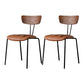 Industrial Style Dining Chairs Kitchen Armless Side Chairs with Metal Legs Brown 2 Piece Set Clearhalo ' kitchen&dining_furn' 'Dining Chairs' 'Dining Tables & Seating' 'dining_chair' 'furn' 'furn_dining_chair' 'Furniture' 'furniture_dining_chair' 'Kitchen & Dining Furniture' 'kitchen' 4140656