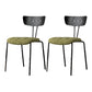 Industrial Style Dining Chairs Kitchen Armless Side Chairs with Metal Legs Dark Army Green 2 Piece Set Clearhalo ' kitchen&dining_furn' 'Dining Chairs' 'Dining Tables & Seating' 'dining_chair' 'furn' 'furn_dining_chair' 'Furniture' 'furniture_dining_chair' 'Kitchen & Dining Furniture' 'kitchen' 4140659