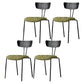 Industrial Style Dining Chairs Kitchen Armless Side Chairs with Metal Legs Dark Army Green 4 Piece Set Clearhalo ' kitchen&dining_furn' 'Dining Chairs' 'Dining Tables & Seating' 'dining_chair' 'furn' 'furn_dining_chair' 'Furniture' 'furniture_dining_chair' 'Kitchen & Dining Furniture' 'kitchen' 4140660