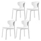 Scandinavian Style Plastic Dining Armless Chairs Wingback Chairs (Set of 4) White 4 Piece Set Clearhalo ' kitchen&dining_furn' 'Dining Chairs' 'Dining Tables & Seating' 'dining_chair' 'furn' 'furn_dining_chair' 'Furniture' 'furniture_dining_chair' 'Kitchen & Dining Furniture' 'kitchen' 4140673