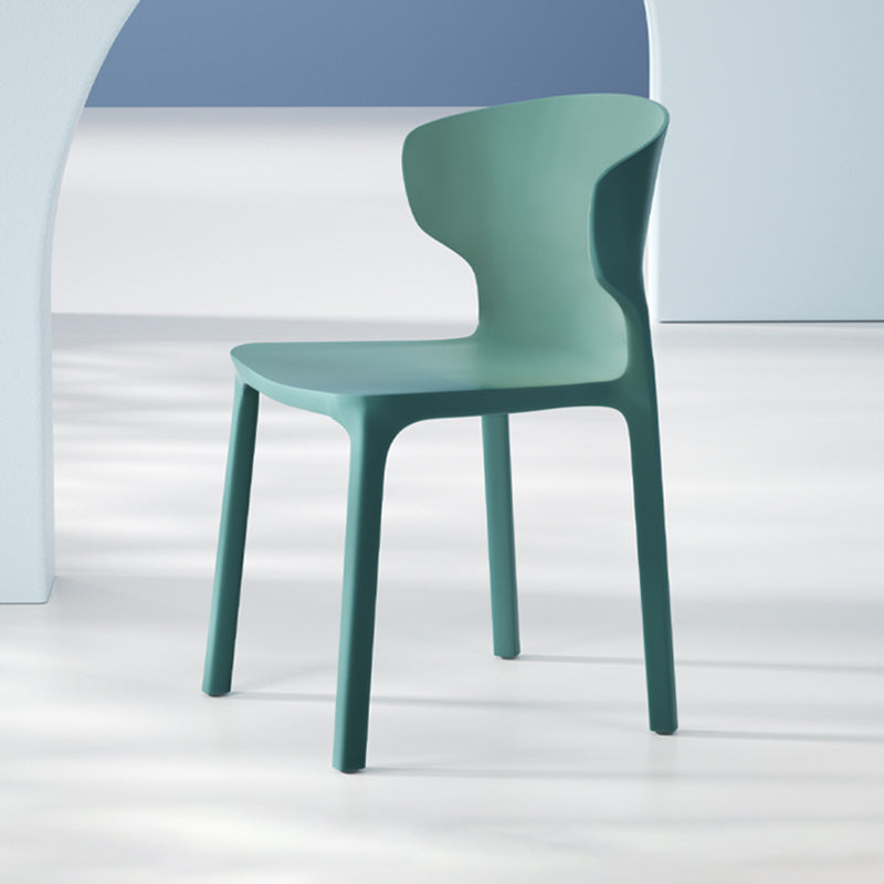 Scandinavian Style Plastic Dining Armless Chairs Wingback Chairs (Set of 4) Green 1 Piece Clearhalo ' kitchen&dining_furn' 'Dining Chairs' 'Dining Tables & Seating' 'dining_chair' 'furn' 'furn_dining_chair' 'Furniture' 'furniture_dining_chair' 'Kitchen & Dining Furniture' 'kitchen' 4140675