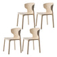 Scandinavian Style Plastic Dining Armless Chairs Wingback Chairs (Set of 4) Khaki 4 Piece Set Clearhalo ' kitchen&dining_furn' 'Dining Chairs' 'Dining Tables & Seating' 'dining_chair' 'furn' 'furn_dining_chair' 'Furniture' 'furniture_dining_chair' 'Kitchen & Dining Furniture' 'kitchen' 4140691