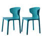 Scandinavian Style Plastic Dining Armless Chairs Wingback Chairs (Set of 4) Peacock Blue 2 Piece Set Clearhalo ' kitchen&dining_furn' 'Dining Chairs' 'Dining Tables & Seating' 'dining_chair' 'furn' 'furn_dining_chair' 'Furniture' 'furniture_dining_chair' 'Kitchen & Dining Furniture' 'kitchen' 4140693
