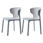 Scandinavian Style Plastic Dining Armless Chairs Wingback Chairs (Set of 4) Light Gray 2 Piece Set Clearhalo ' kitchen&dining_furn' 'Dining Chairs' 'Dining Tables & Seating' 'dining_chair' 'furn' 'furn_dining_chair' 'Furniture' 'furniture_dining_chair' 'Kitchen & Dining Furniture' 'kitchen' 4140699