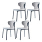 Scandinavian Style Plastic Dining Armless Chairs Wingback Chairs (Set of 4) Light Gray 4 Piece Set Clearhalo ' kitchen&dining_furn' 'Dining Chairs' 'Dining Tables & Seating' 'dining_chair' 'furn' 'furn_dining_chair' 'Furniture' 'furniture_dining_chair' 'Kitchen & Dining Furniture' 'kitchen' 4140700