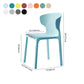 Scandinavian Style Plastic Dining Armless Chairs Wingback Chairs (Set of 4) Clearhalo ' kitchen&dining_furn' 'Dining Chairs' 'Dining Tables & Seating' 'dining_chair' 'furn' 'furn_dining_chair' 'Furniture' 'furniture_dining_chair' 'Kitchen & Dining Furniture' 'kitchen' 4140707