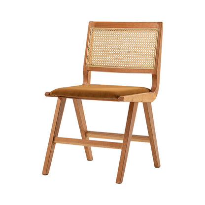 Traditional Style Dining Chairs Kitchen Armless Side Chairs with Wooden Legs Natural 1 Piece Clearhalo ' kitchen&dining_furn' 'Dining Chairs' 'Dining Tables & Seating' 'dining_chair' 'furn' 'furn_dining_chair' 'Furniture' 'furniture_dining_chair' 'Kitchen & Dining Furniture' 'kitchen' 4140709