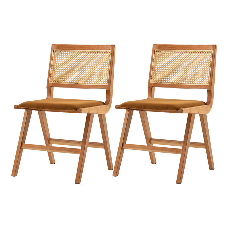 Traditional Style Dining Chairs Kitchen Armless Side Chairs with Wooden Legs Natural 2 Piece Set Clearhalo ' kitchen&dining_furn' 'Dining Chairs' 'Dining Tables & Seating' 'dining_chair' 'furn' 'furn_dining_chair' 'Furniture' 'furniture_dining_chair' 'Kitchen & Dining Furniture' 'kitchen' 4140710