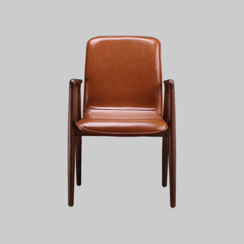 Traditional Style Dining Chair Kitchen Arm Single Chair with Wooden Legs Ginger Clearhalo ' kitchen&dining_furn' 'Dining Chairs' 'Dining Tables & Seating' 'dining_chair' 'furn' 'furn_dining_chair' 'Furniture' 'furniture_dining_chair' 'Kitchen & Dining Furniture' 'kitchen' 4140734