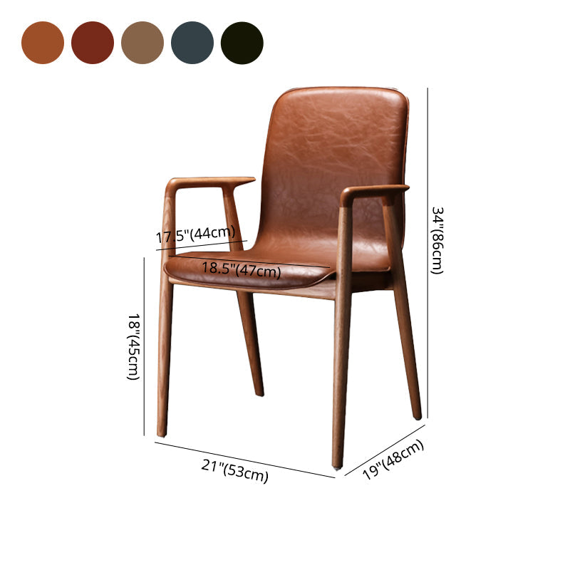 Traditional Style Dining Chair Kitchen Arm Single Chair with Wooden Legs Clearhalo ' kitchen&dining_furn' 'Dining Chairs' 'Dining Tables & Seating' 'dining_chair' 'furn' 'furn_dining_chair' 'Furniture' 'furniture_dining_chair' 'Kitchen & Dining Furniture' 'kitchen' 4140743